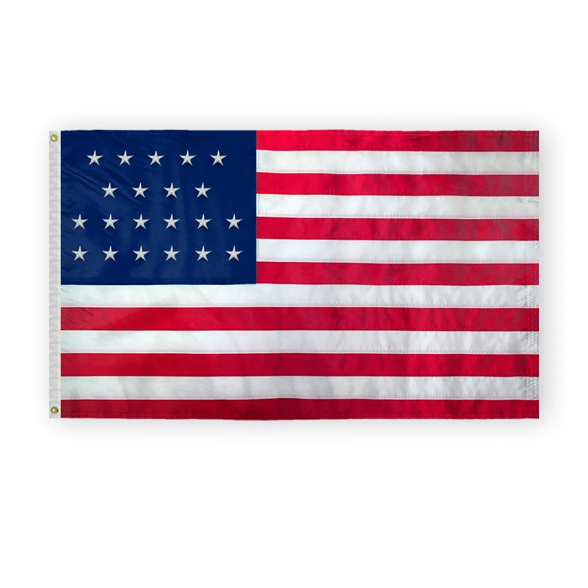 Historical US 21 Stars Flag 2