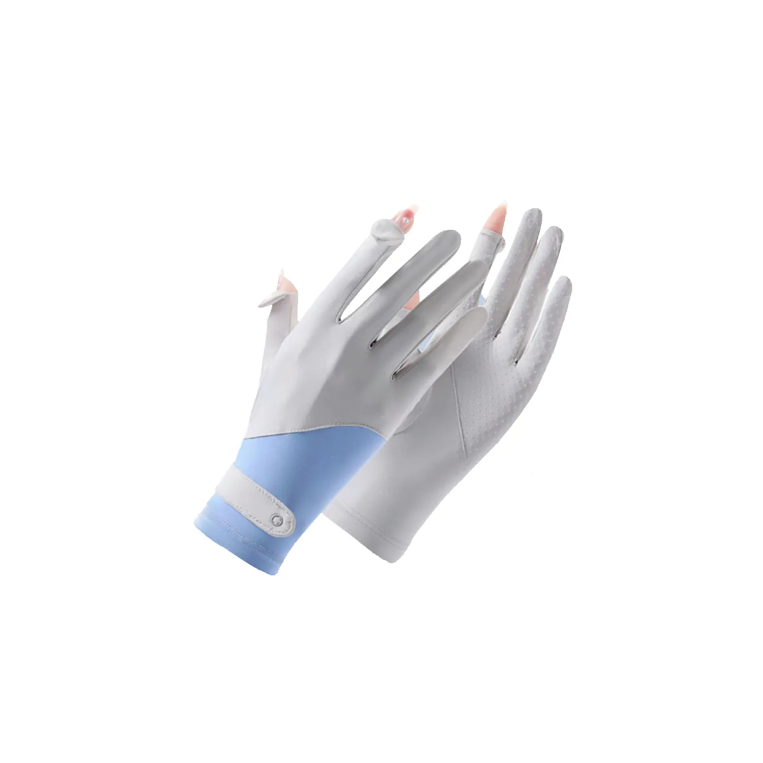 Ice Silk Breathable Fingerless Gloves 3