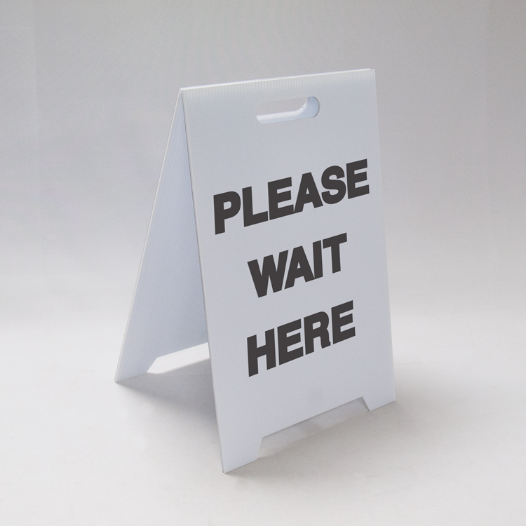 'Please Wait Here' A-Frame Sign 12"w x 18"h