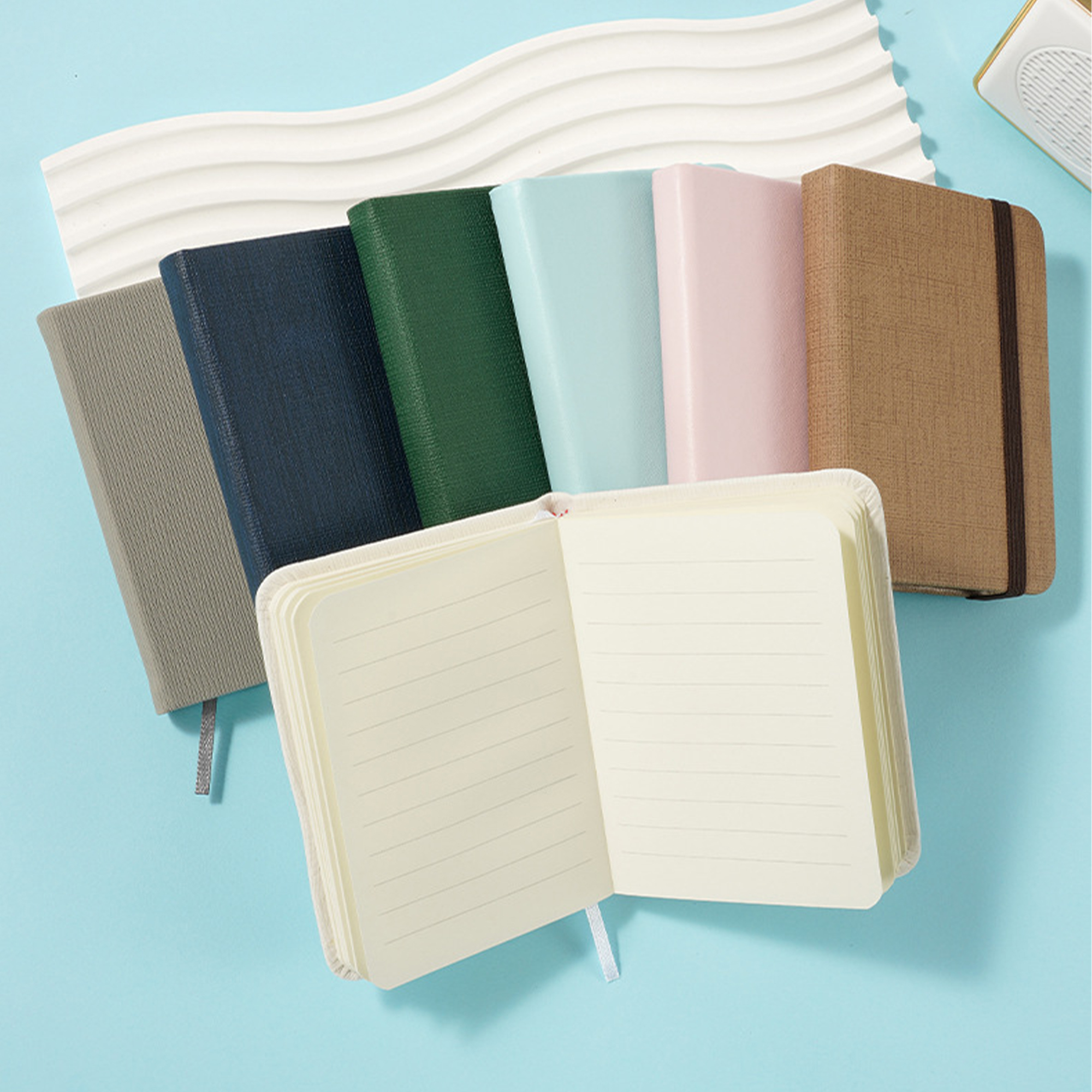 Pocket Notebook With Elastic Band PU Leather Cover 2