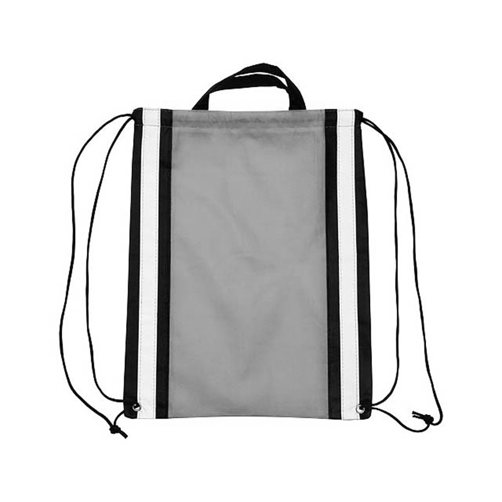 Vertical Reflective Drawstring Backpack Tote 23