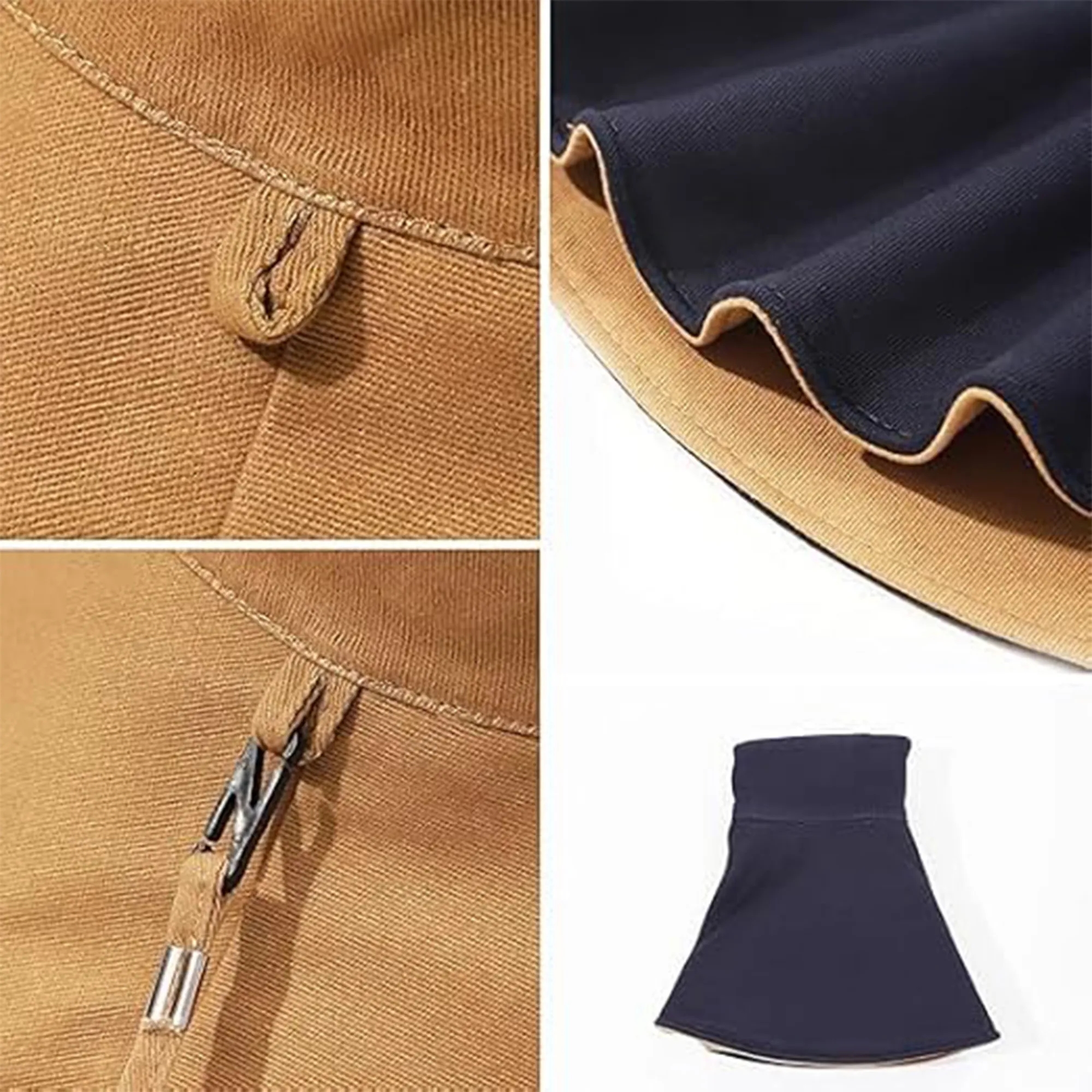 Double-Sided Bucket Large Brim Sun Hat 8