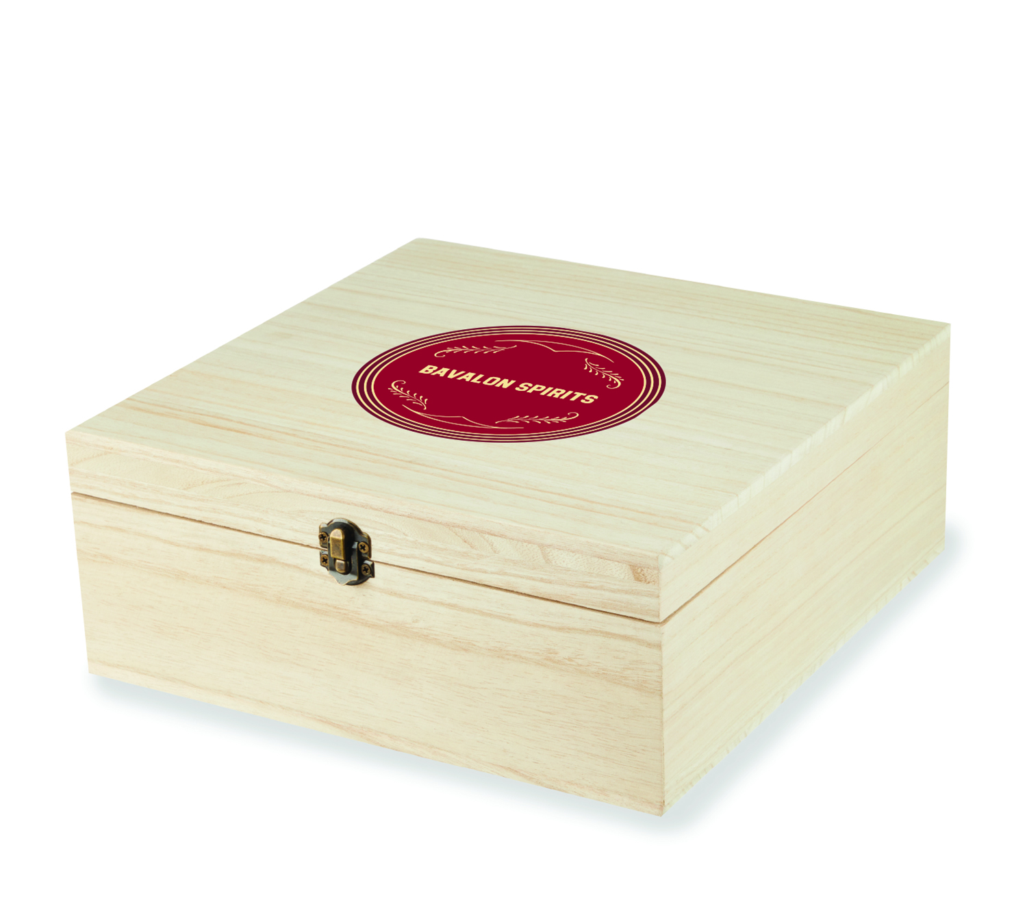Viski® Crystal Liquor Glass and Ice Sphere Wood Box Set 4