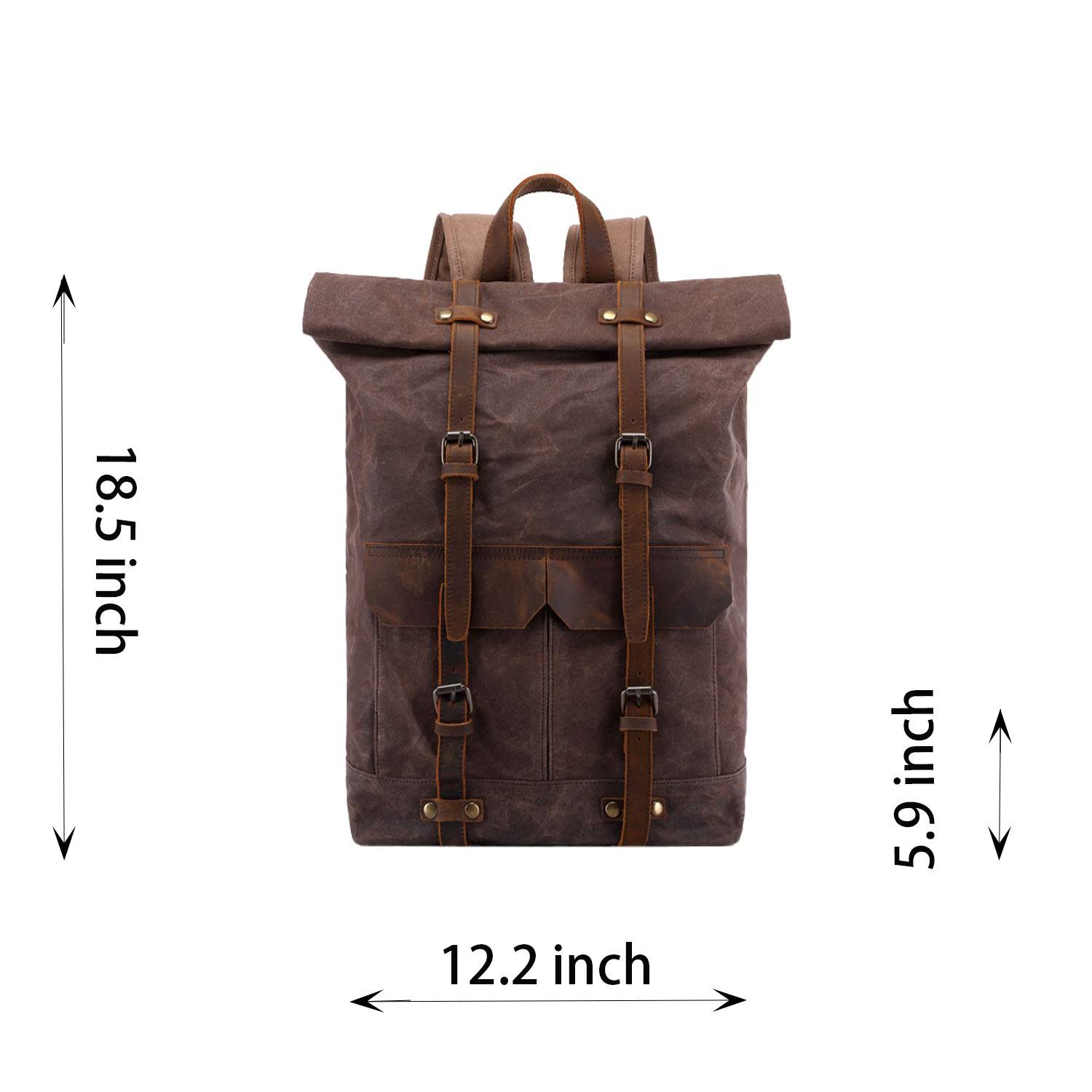 Waterproof Waxed Canvas Backpack for Men 2
