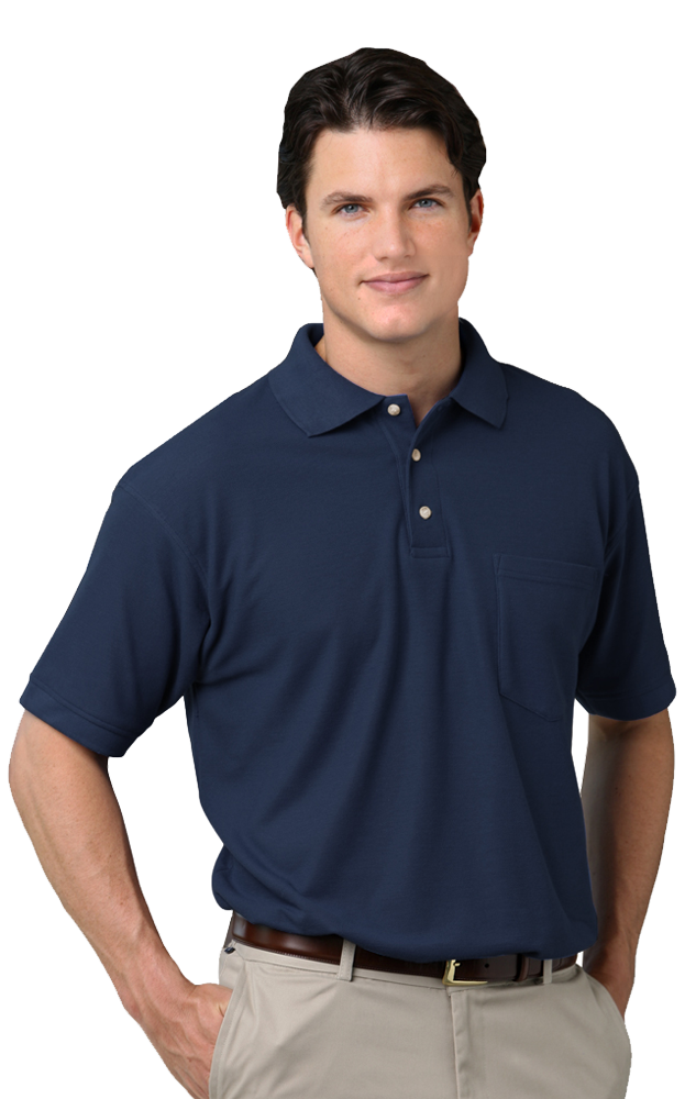 Men's Scotchgard Pique Polo with Pocket 18