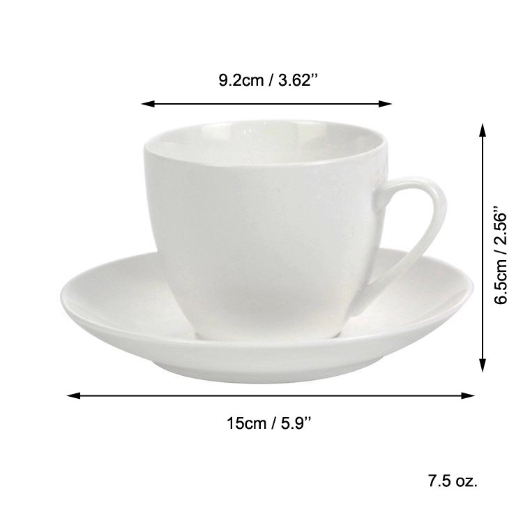 7.5 oz. Cups with Saucer for Coffee Tea 2