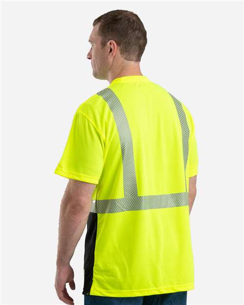 Men's Hi-Vis Class 2 Color Blocked Pocket T-Shirt - HVK017 9