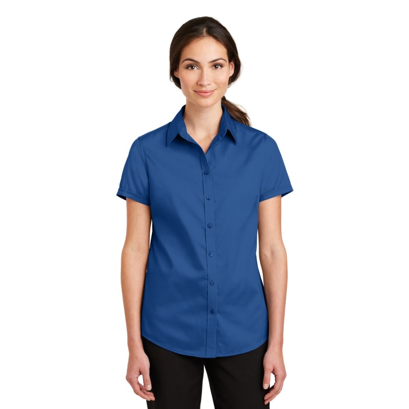 Port Authority Ladies Short Sleeve SuperPro Twill Shirt. 32