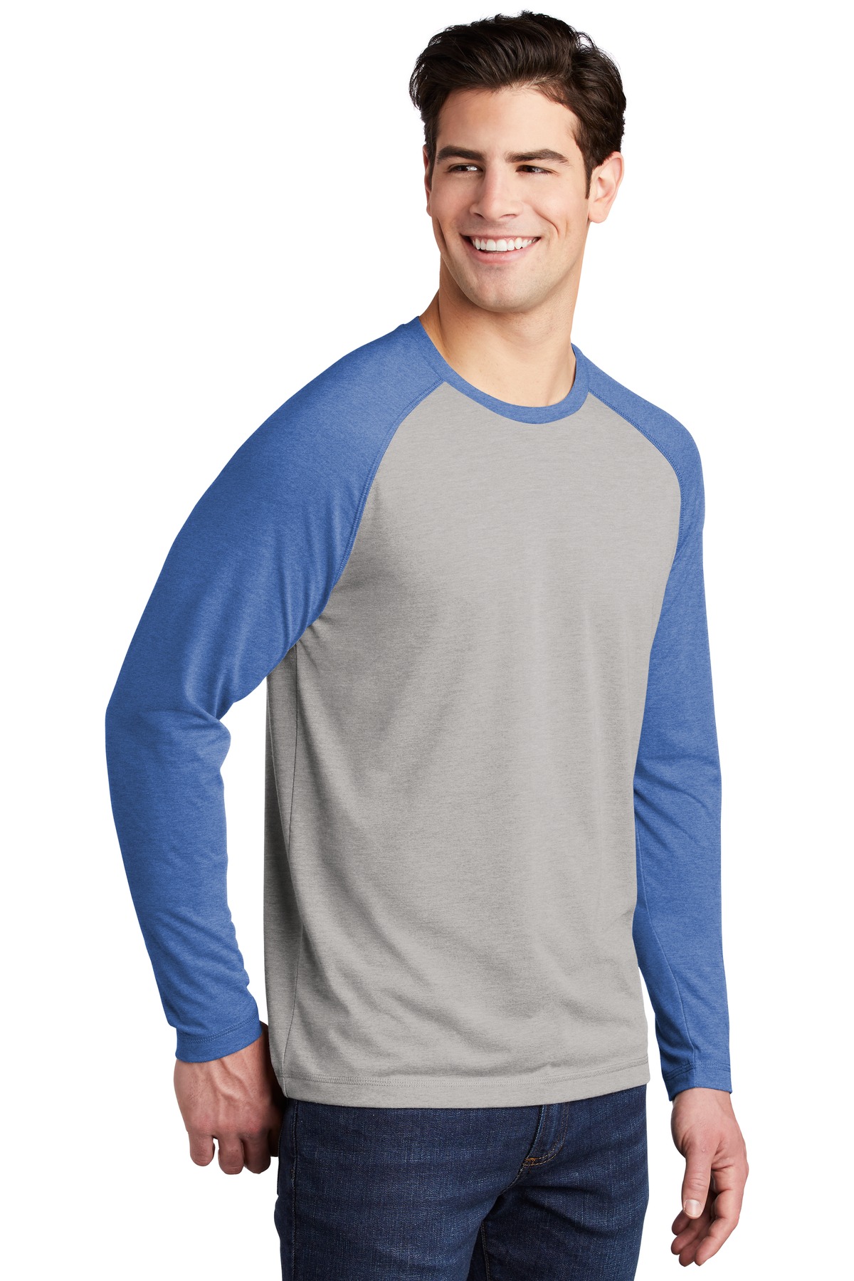 Sport-Tek® PosiCharge Long Sleeve Tri-Blend Wicking Raglan Tee 16