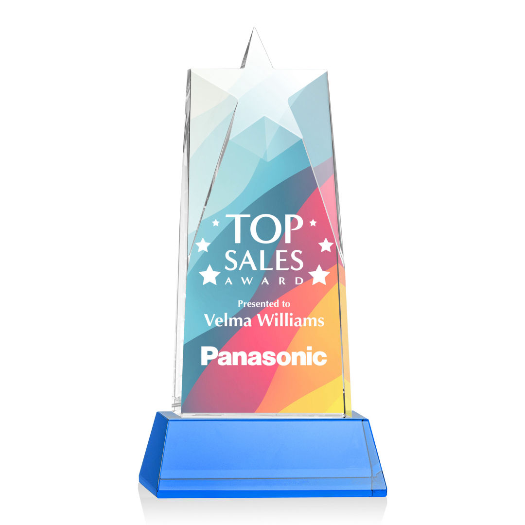 Millington Star VividPrint™ Award on Base - Sky Blue 5