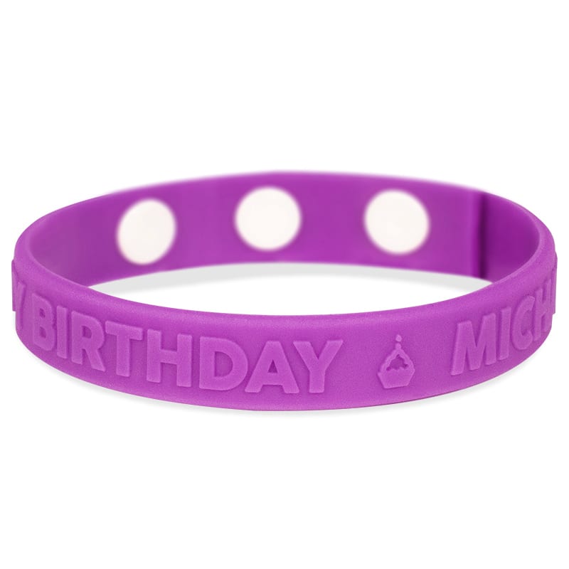 Embossed Silicone Adjustable Wristbands 117