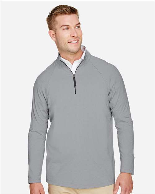 Men's CrownLux Performance® Clubhouse Micro-Stripe Quarter-Zip Pullover - DG480 39