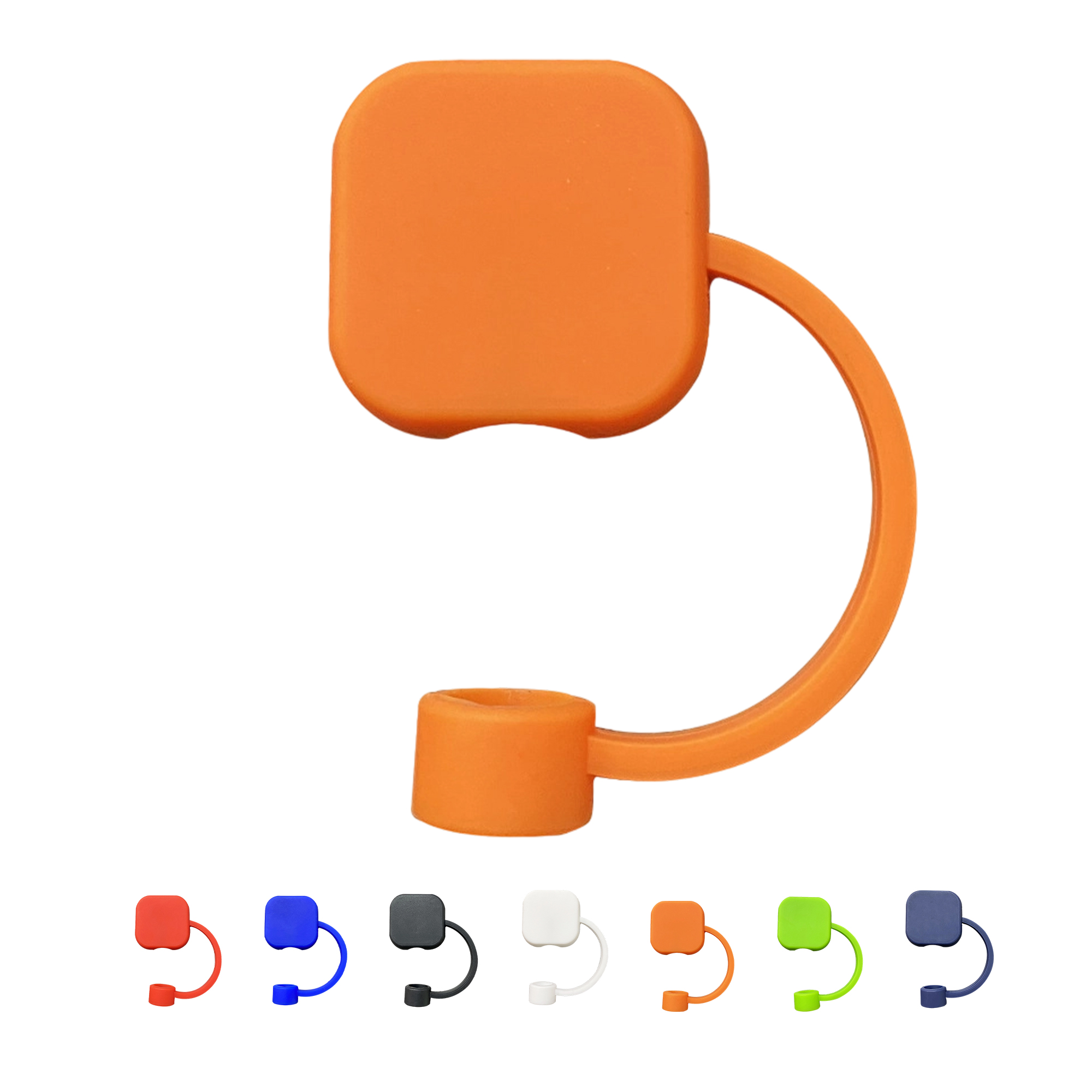 Square Silicone Straw Cap Dust Cover For 9 To 11mm Straw 10