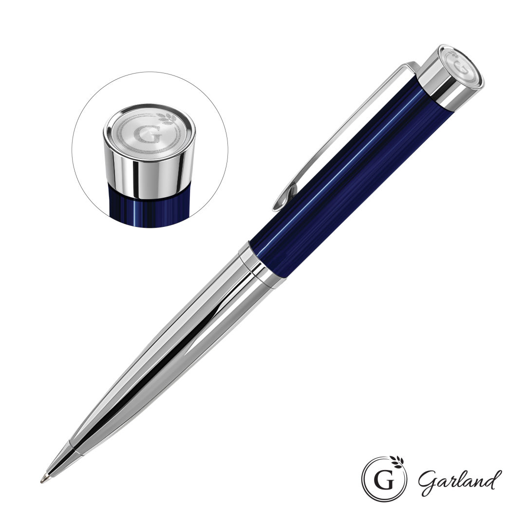 Garland® Executive Emblem Monogram Twist Pen - Chrome 1