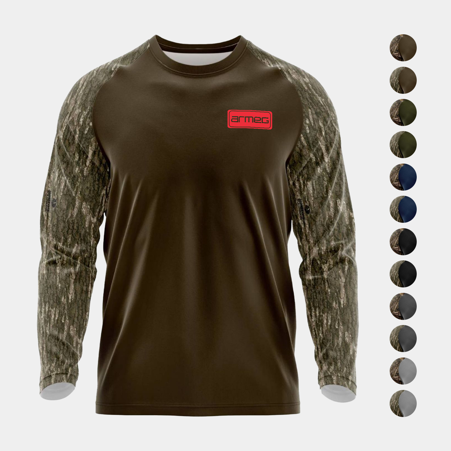 Mossy Oak® Men's 4.4 oz. Polyester Interlock Raglan Long Sleeve T-Shirt 1