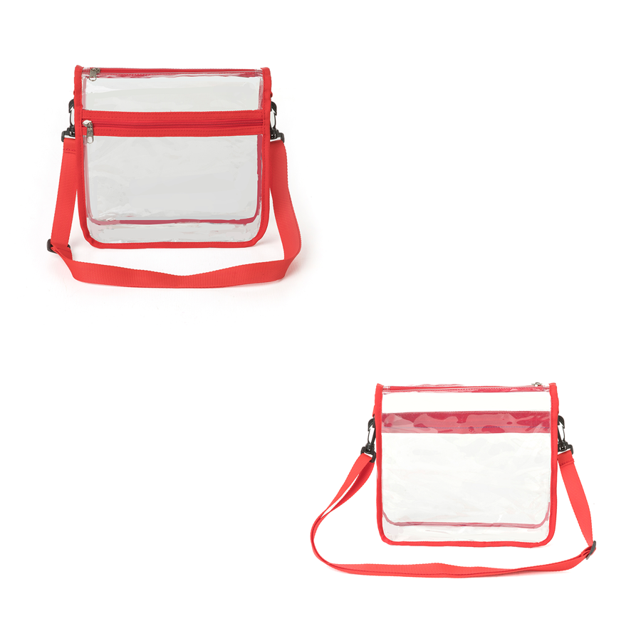 ClearPass Crossbody Bag w/ Front Zipper Pocket 10" x 2.5" 4