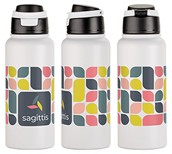 Cabrio 32 oz Recycled Stainless Steel Vacuum Insulated Bottle, custom water bottle with logo imprint 45
