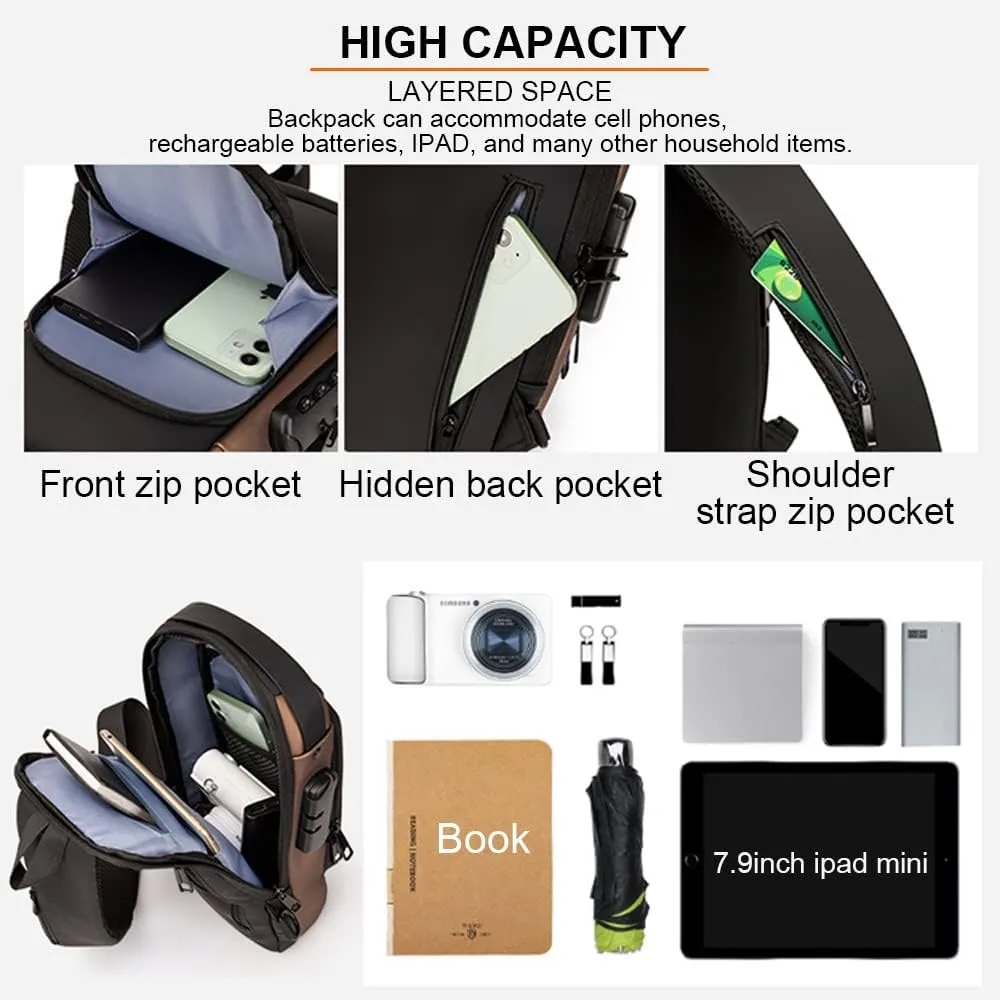 Technology USB Portable Outdoor Men's Cross-body Chest Bag 2