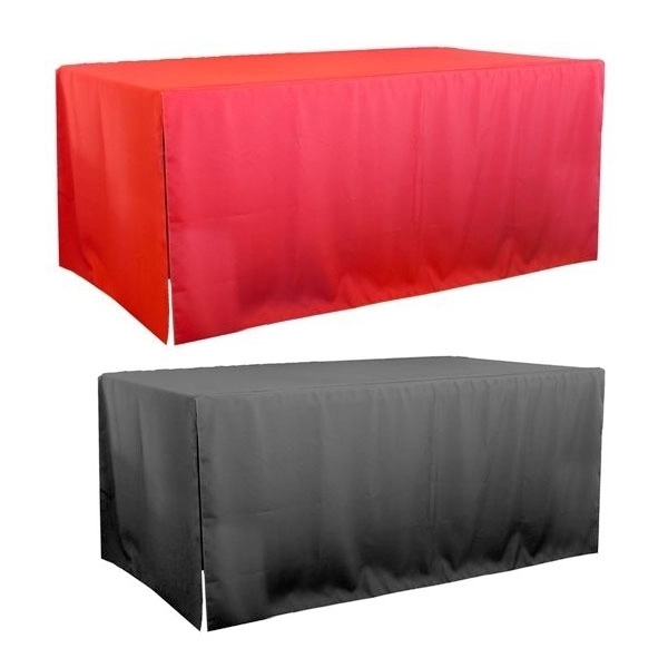 8' 3-Sided Economy Open Corner Table Covers & Throws 3