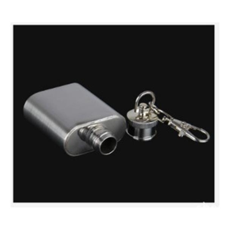 Mini 1oz stainless steel flask with keychain 4