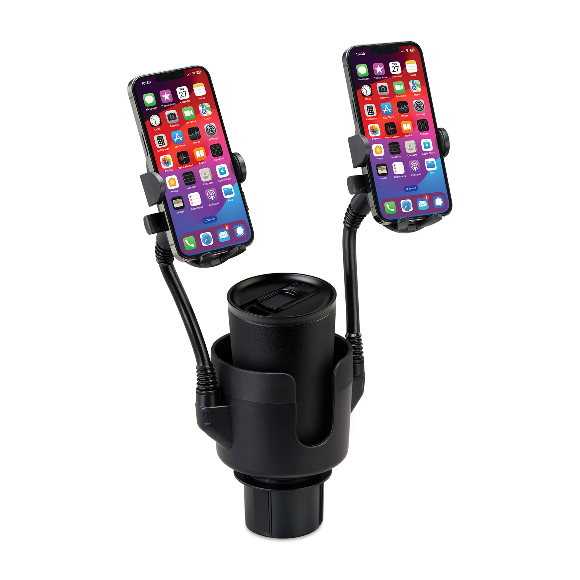 iLive™ Cup Holder with Dual Mobile Phone Mount 11