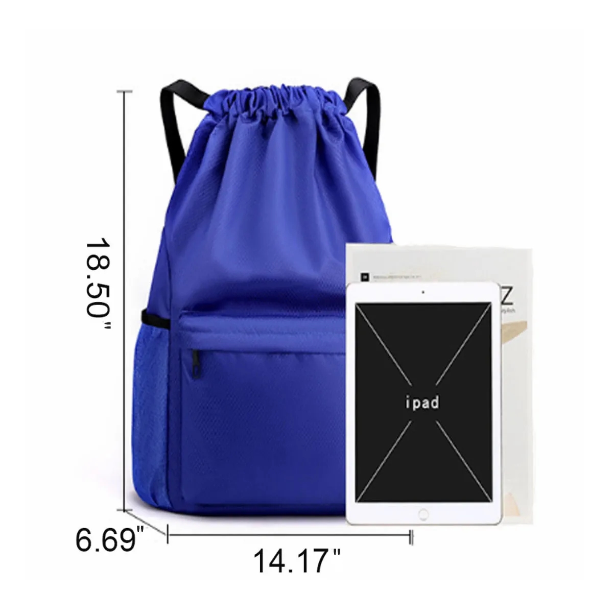 Oxford Large Capacity Waterproof Drawstring Gym Backpack 7