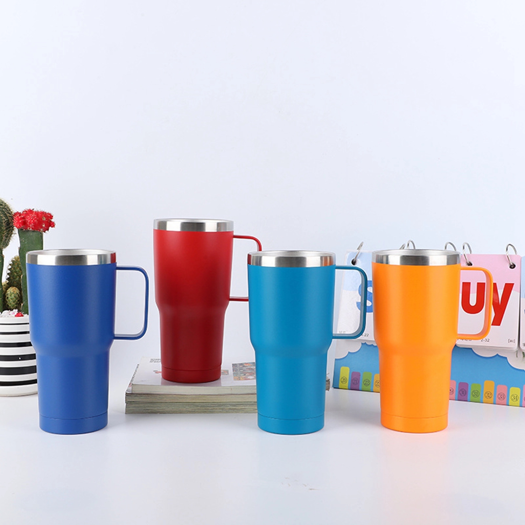 20 Oz. Stainless Steel Double Wall Tumbler With Handle 14