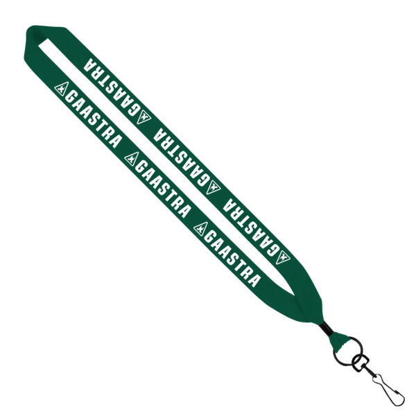 1" Cotton Lanyard with Metal Crimp & Metal Swivel Snap Hook 16