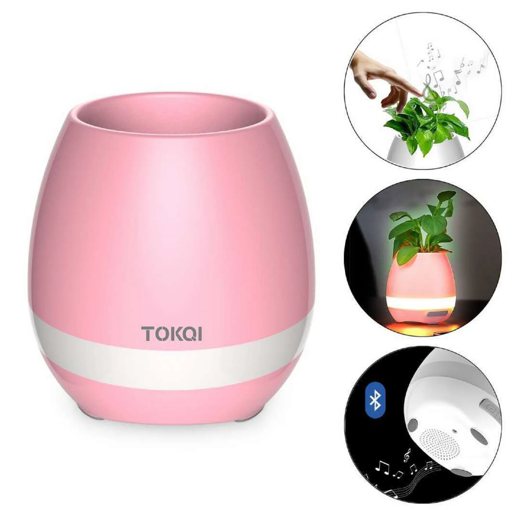 LED Music Flower Pot Wireless Speaker 8