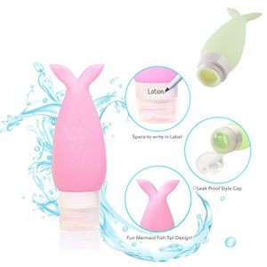 48ml Silicone Fish Tail Travel Bottle With Flip Lid 9