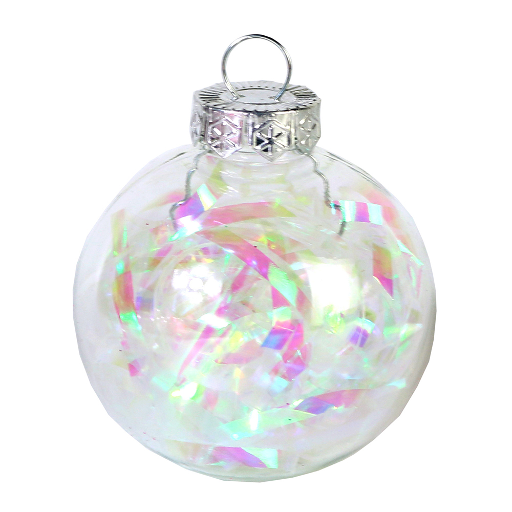Christmas Tree 6pcs 6cm Transparent Decorative Ball Pendant 9