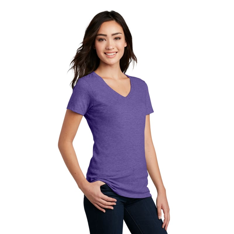 District Women's Perfect Blend CVC V-Neck Tee. 63