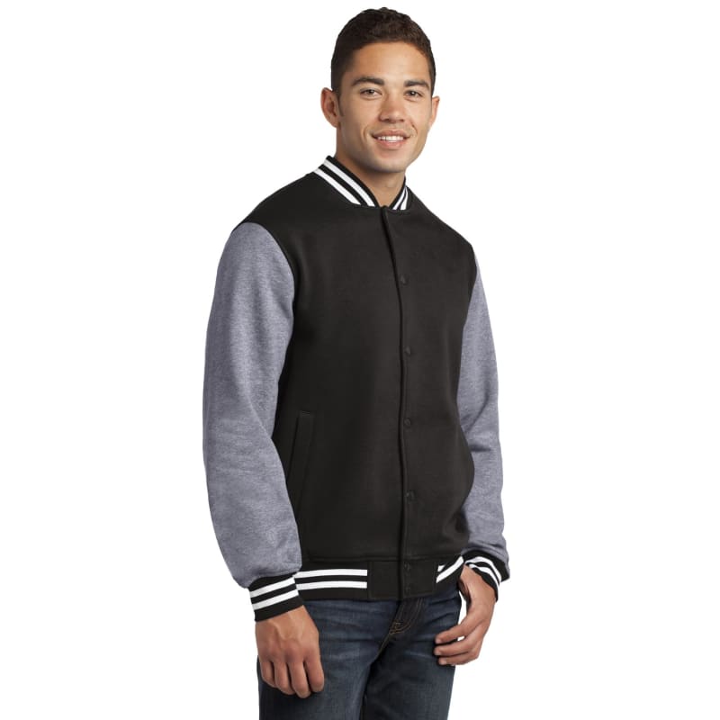 Sport-Tek Fleece Letterman Jacket. 5