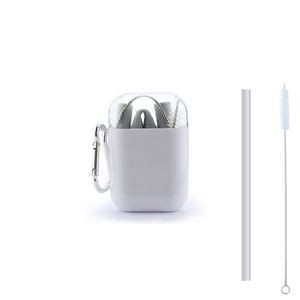 Portable Foldable Silicone Straw With Carabiner Attachment 20