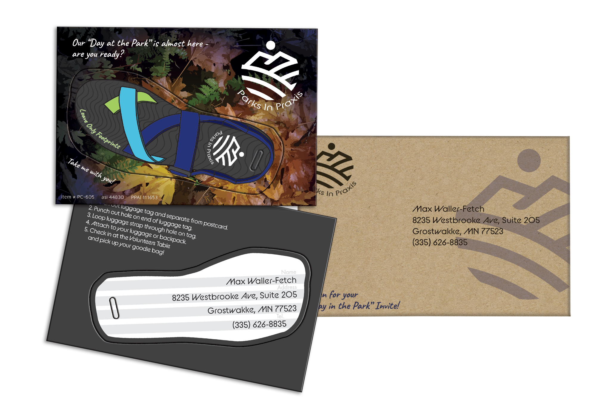 Shoe Shaped Luggage Tag and Kraft Envelope 2