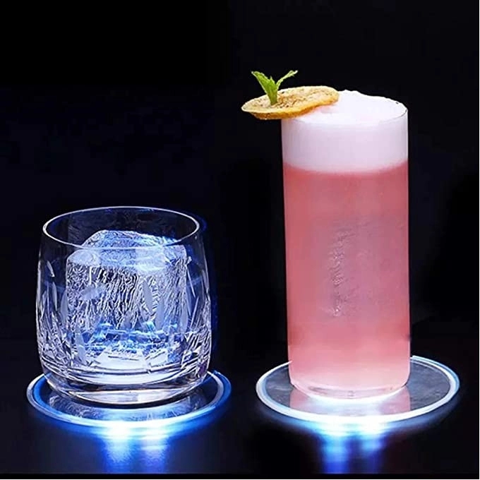 Acrylic LED Luminous Cocktail Cup Coaster 3