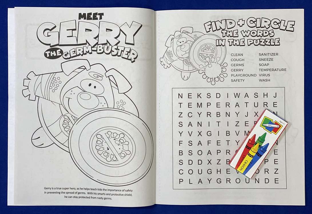 COLORING SET - Be Safe: Stop the Spread of Germs Coloring Book Fun Pack 2