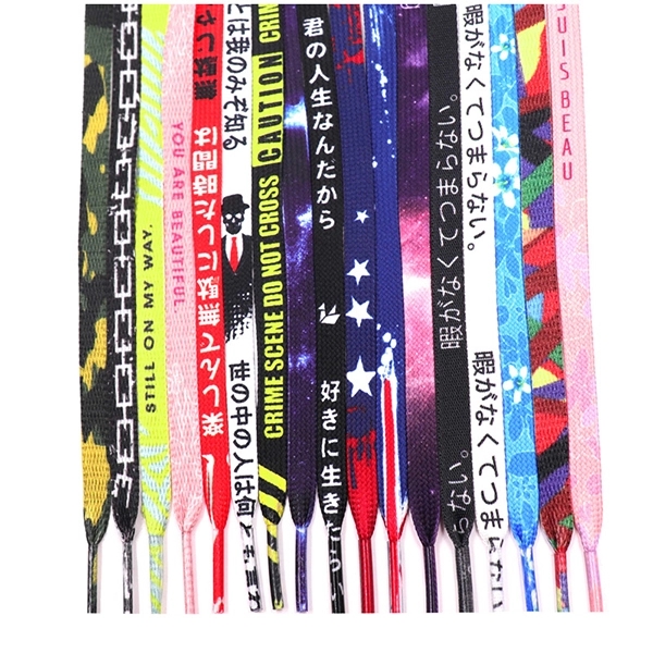 3/8" Dye Sublimated Waffle Weave Shoelaces 2