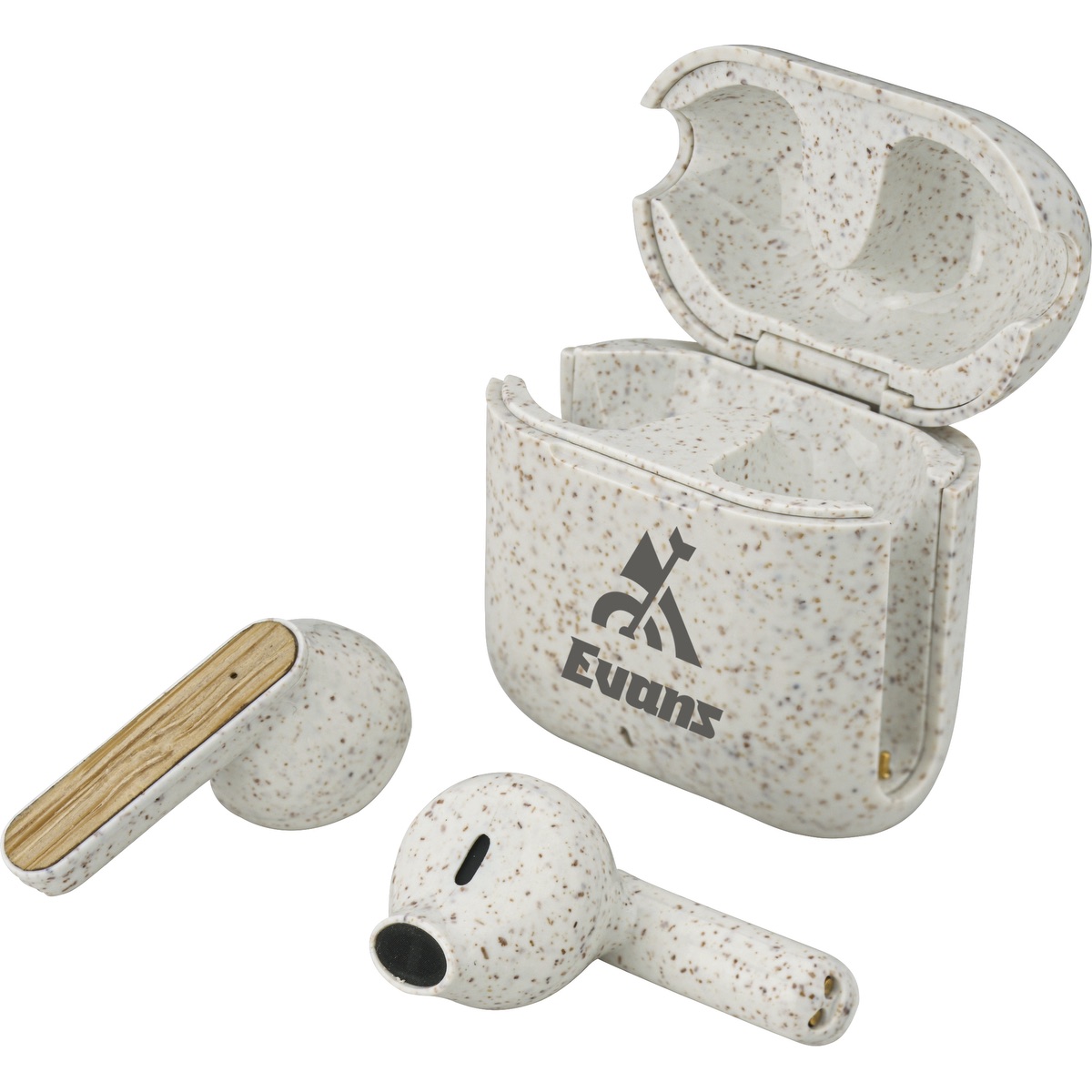EarthTrendz™ Wheat Straw & Bamboo Earbuds & Case 4