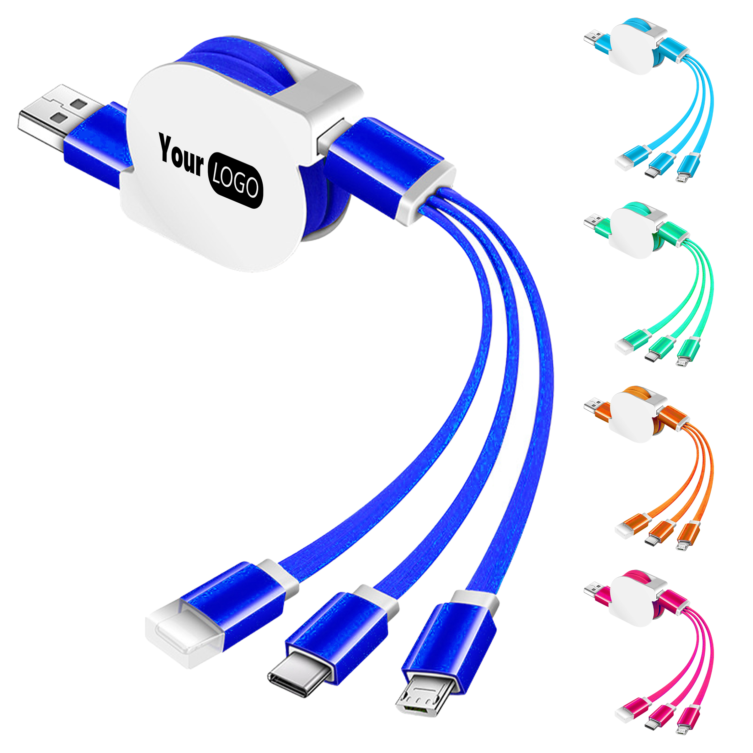 Aluminum 3-In-1 Lanyard Charging Cable For Effortless Charging Anywhere 2