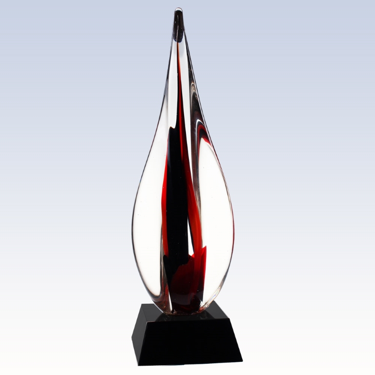 Black Contemporary Award w/Black Crystal Base Award