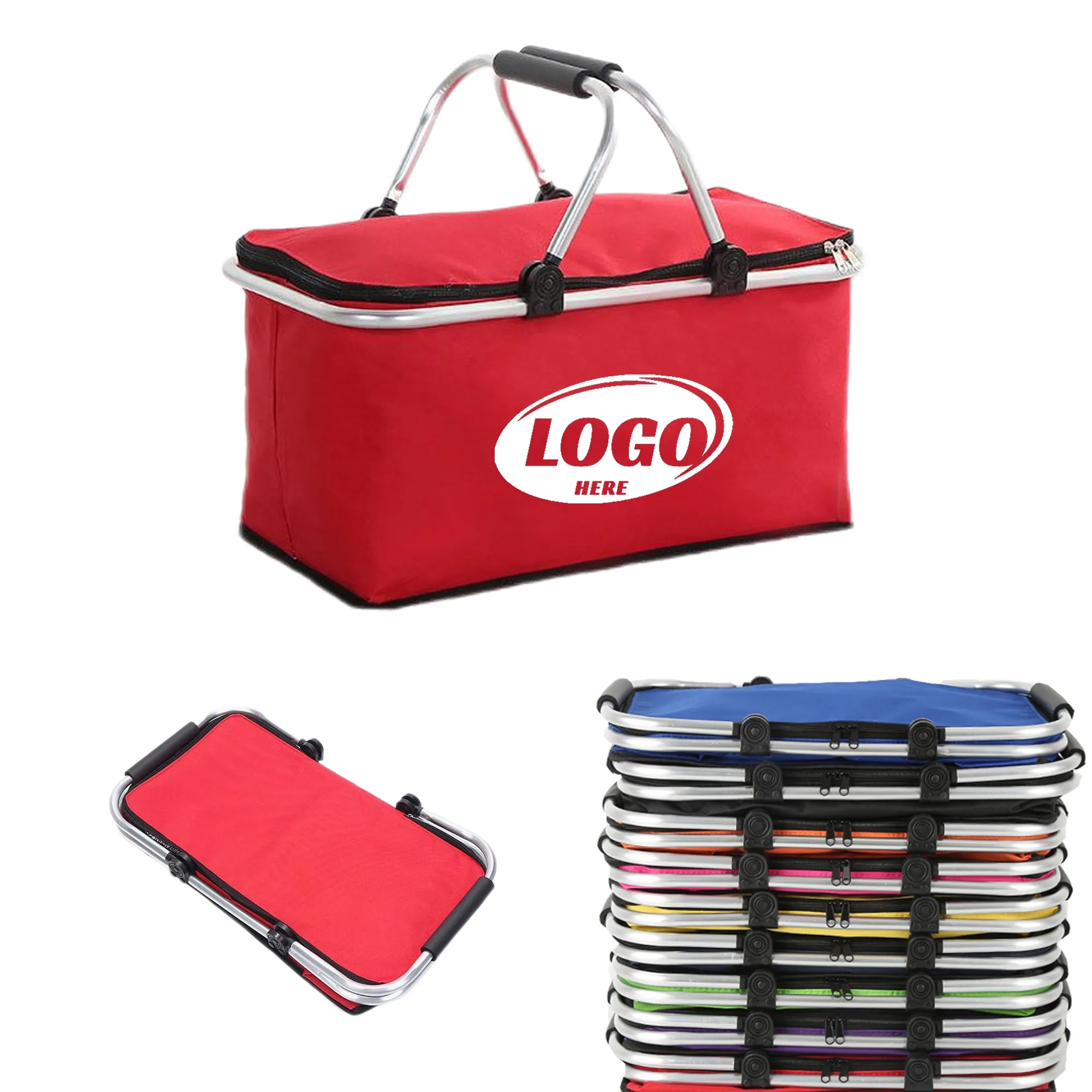 Folding Fabric Shopping/Picnic Basket 4