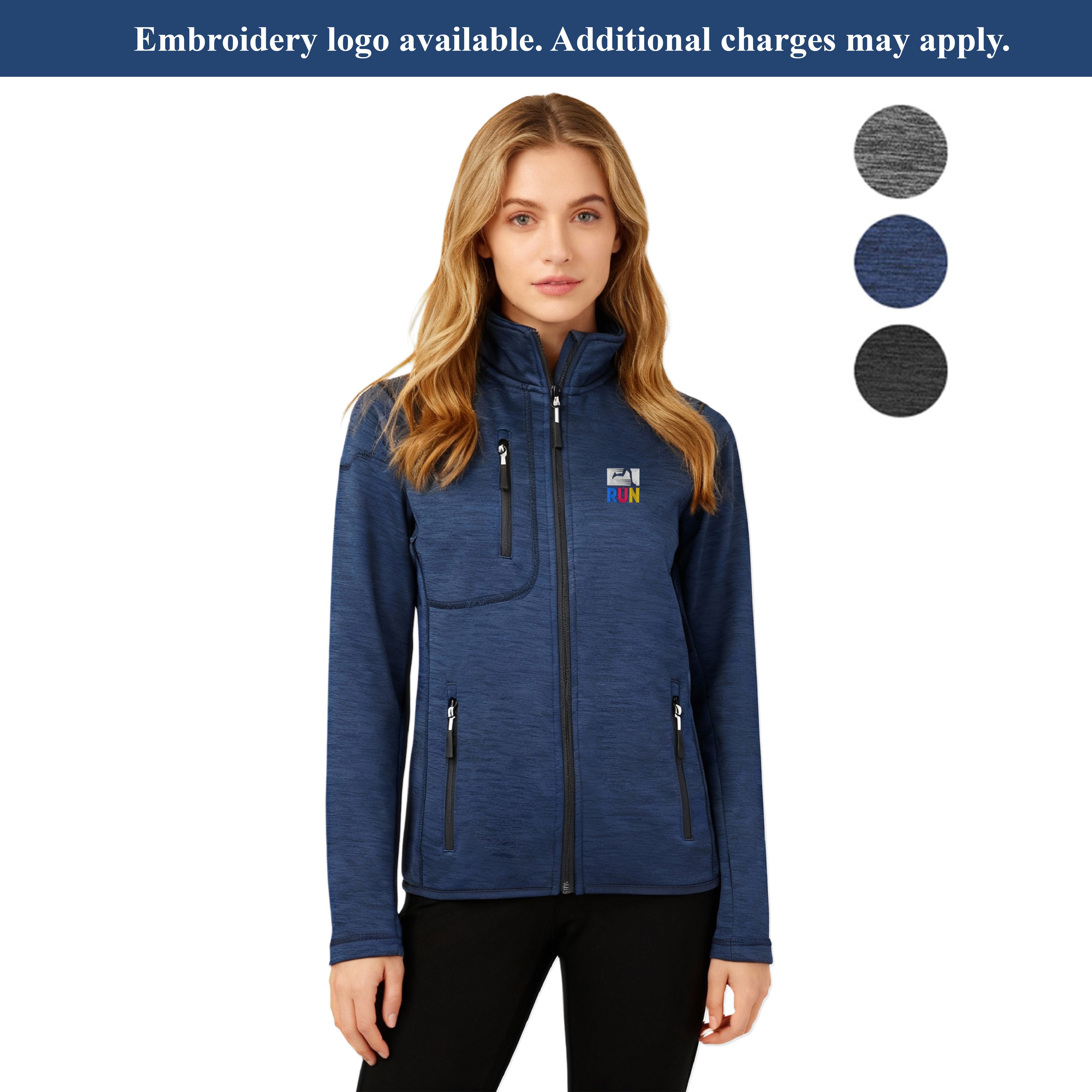 Women's Full Zip Sweater Fleece Jacket with Chest Pocket 14
