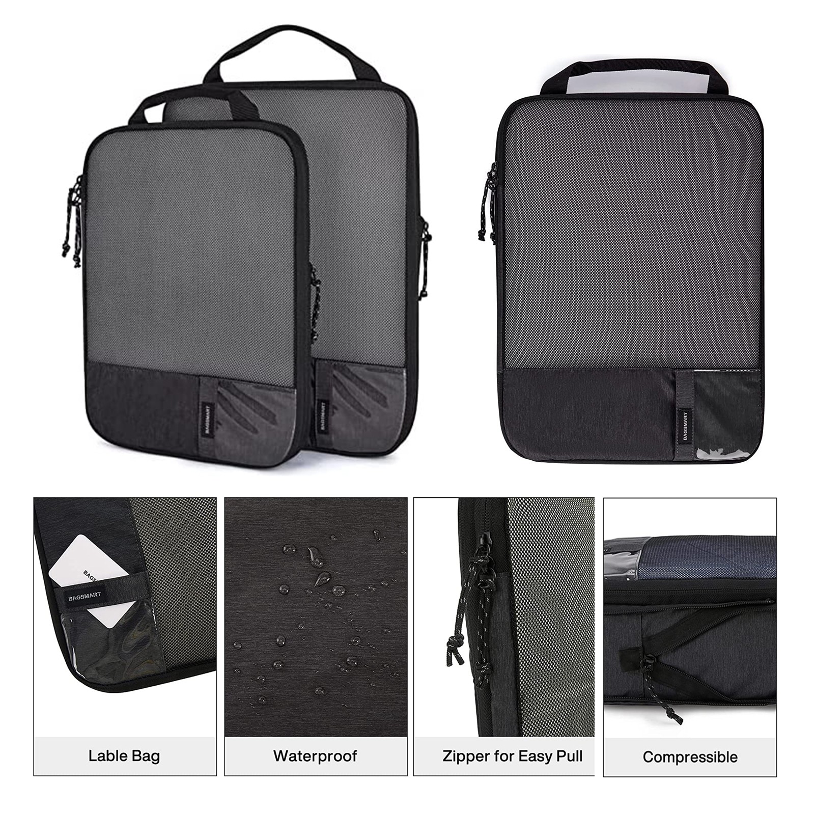 2 Set Travel Organizer Compression Packing Cubes 2