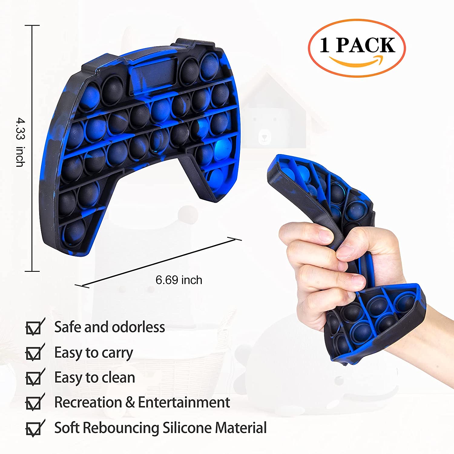 Game Controller Gamepad Shape Pop Push Bubble Sensory Fidget Toy Autism Special Need 9