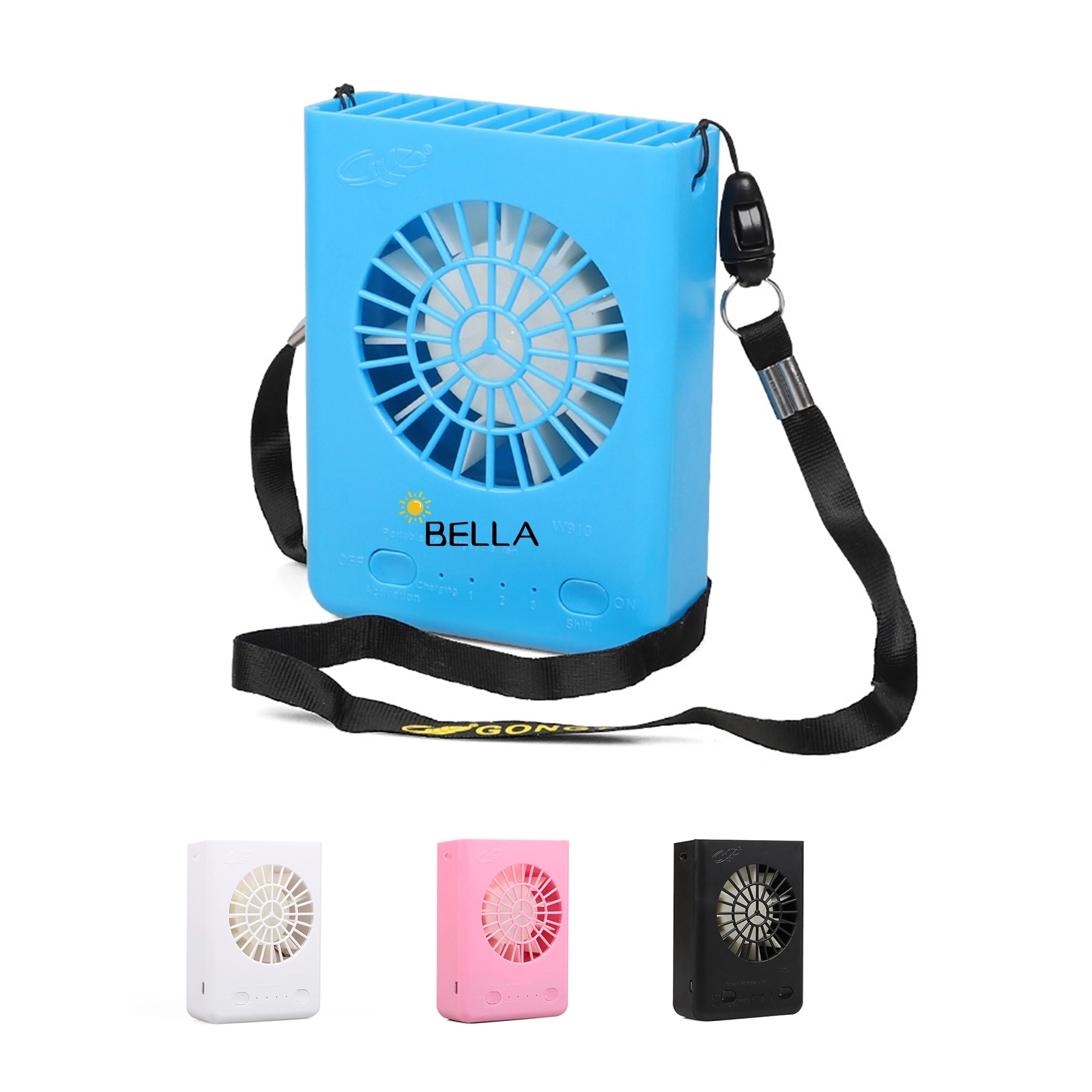Portable Necklace Folding Fan With Night Light 6