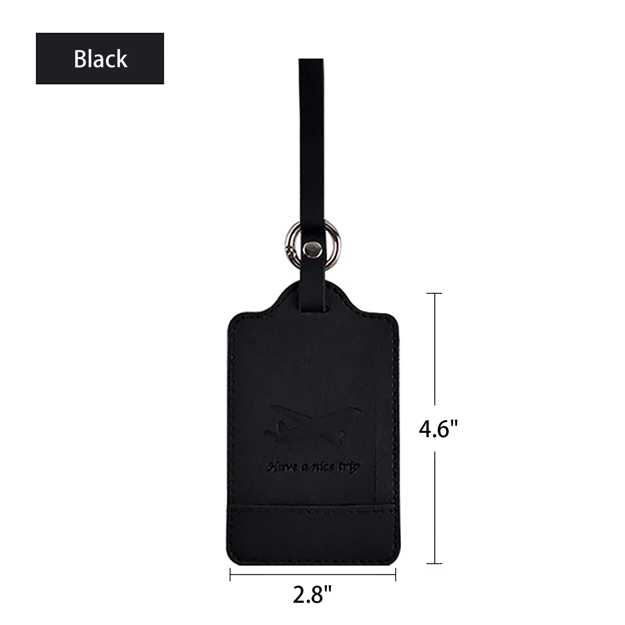 4.6"x2.8" Leather Luggage Spotter Tag 6