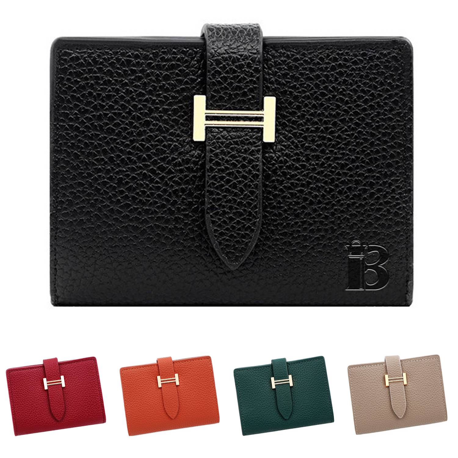 PU Leather Zipper Card Holder Purse Bag