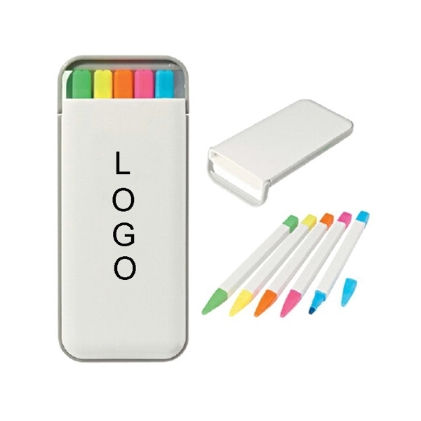 Fluorescent Pen 5 Pieces Highlighter Set 2