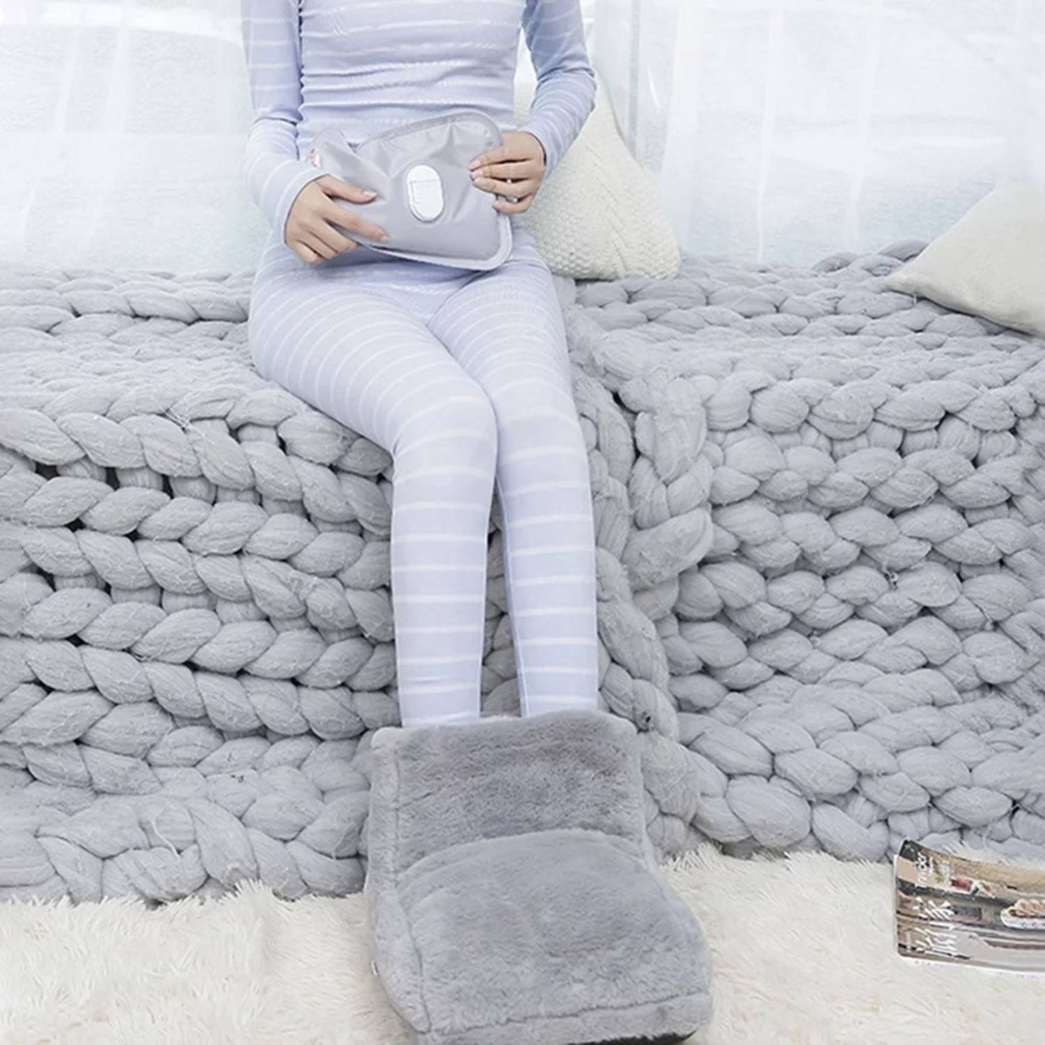 Winter USB Rechargeable Electric Heated Foot Warmers Pad 6